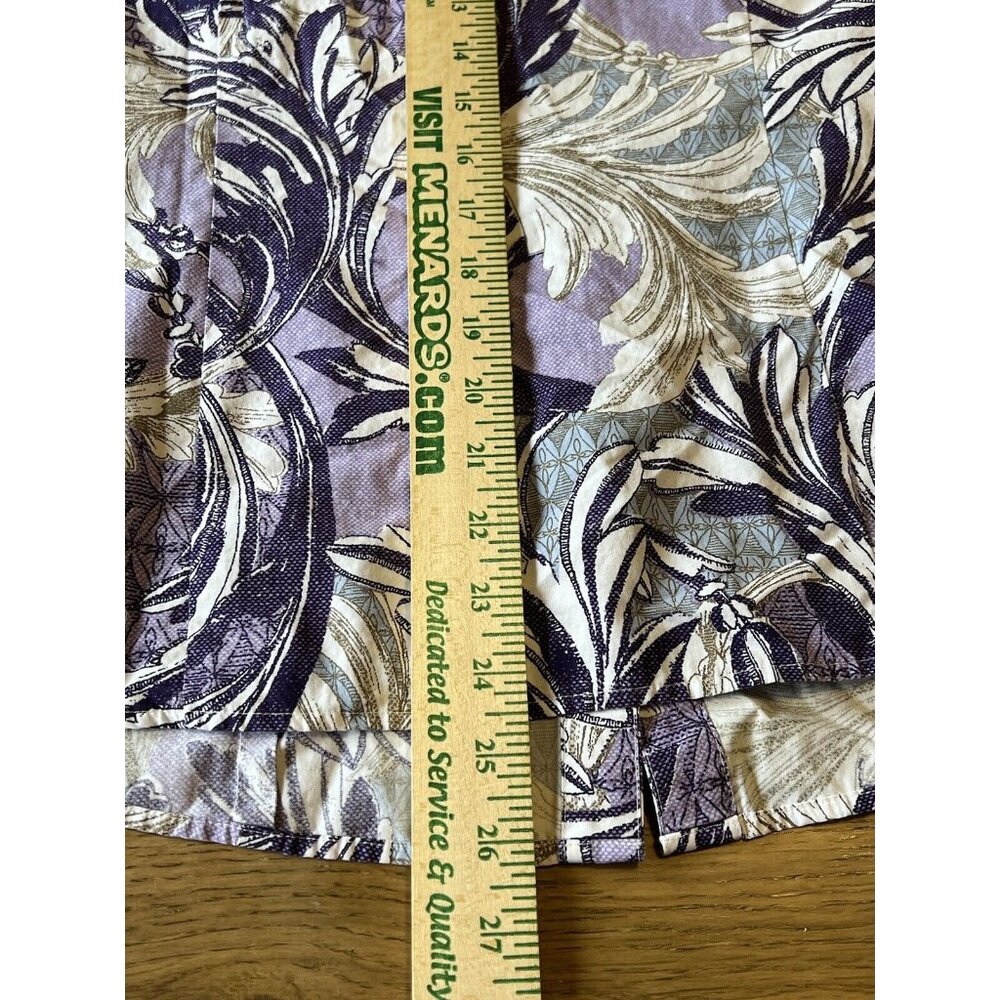 Chico's Button Up Shirt Size 2 Paisley Long Sleeve Wrinkle Resistant Career City - Picture 6 of 12